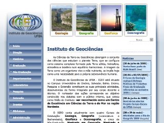 Thumbnail do site Instituto de Geocincias