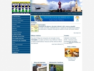 Thumbnail do site Prefeitura Municipal de Novo Oriente