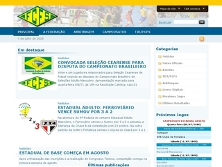 Thumbnail do site Federação Cearense de Futsal