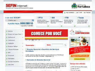 Thumbnail do site Sefin - Secretaria de Finanas de Fortaleza