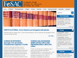 Thumbnail do site FESAC - Fundao Escola Superior de Advocacia do Cear