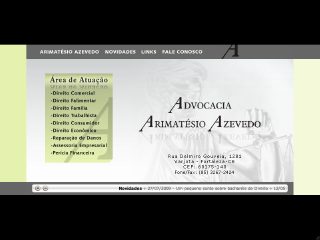 Thumbnail do site Advogado Arimatésio Azevedo