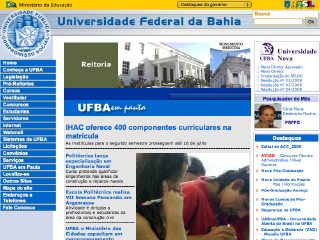 Thumbnail do site Universidade Federal da Bahia (UFBA)