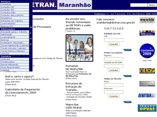 Thumbnail do site DETRAN - Maranhão