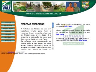 Thumbnail do site Prefeitura Municipal de Trizidela do Vale