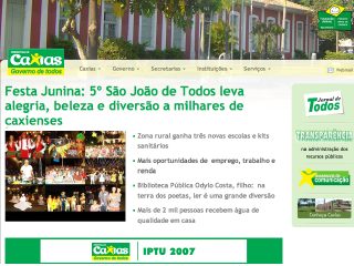 Thumbnail do site Prefeitura Municipal de Caxias