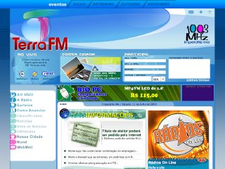Thumbnail do site Rdio FM Terra - 100,3 MHz