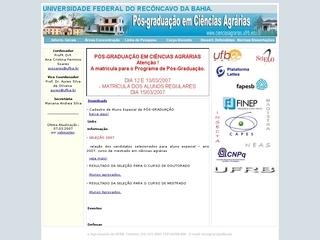 Thumbnail do site Universidade Federal do Recncavo da Bahia