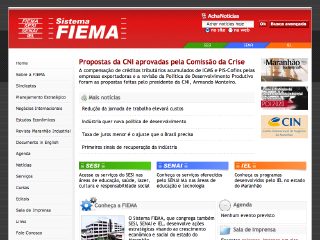 Thumbnail do site FIEMA - Federação das Indústrias do Estado do Maranhão