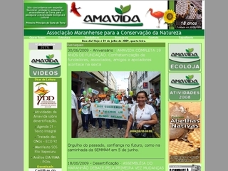 Thumbnail do site AMAVIDA - Associação Maranhense para a Conservação da Natureza