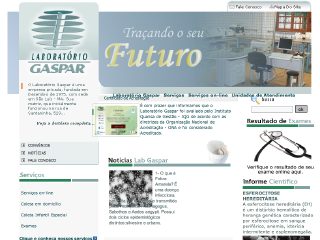 Thumbnail do site Laboratrio Gaspar