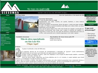 Thumbnail do site GESSOMAR - Indstria de Gesso do Maranho