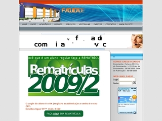Thumbnail do site Faculdade de Educação São Francisco - FAESF