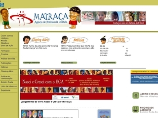 Thumbnail do site Matraca  - Agncia de Notcias da Infncia