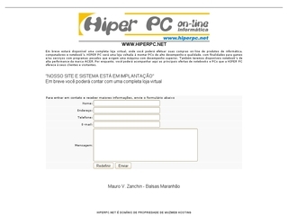 Thumbnail do site Hiper PC On-Line Informática