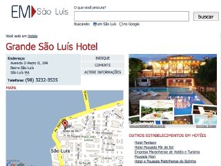 Thumbnail do site Grande So Lus Hotel