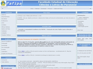 Thumbnail do site Faculdade Estadual de Educao Cincias e Letras de Paranava