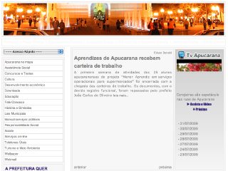 Thumbnail do site Prefeitura Municipal de Apucarana