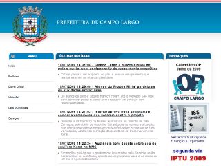 Thumbnail do site Prefeitura Municipal de Campo Largo