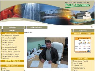 Thumbnail do site Prefeitura Municipal de Porto Amazonas