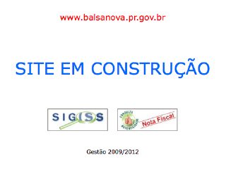 Thumbnail do site Prefeitura Municipal de Balsa Nova