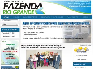 Thumbnail do site Prefeitura Municipal de Fazenda Rio Grande