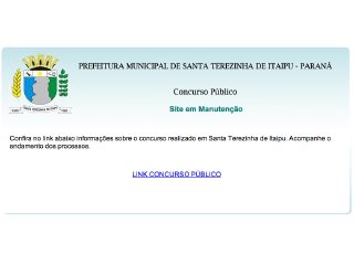 Thumbnail do site Prefeitura Municipal de Santa Terezinha de Itaipu 