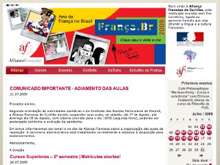 Thumbnail do site Alliance Franaise de Curitiba