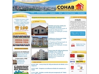 Thumbnail do site Cohab-LD : Companha de Habitao de Londrina