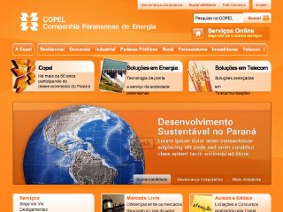 Thumbnail do site COPEL - Companhia Paranaense de Eletricidade