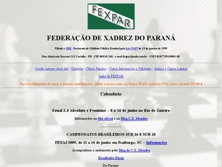 Thumbnail do site FEXPAR - Federação de Xadrez do Paraná