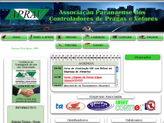 Thumbnail do site APRAV - Associao Paranaense de Controladores de Pragas e Vetores