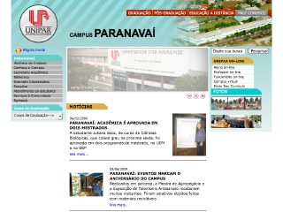 Thumbnail do site Universidade Paranaense - UNIPAR 