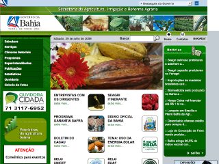 Thumbnail do site SEAGRI (Secretaria da Agricultura, Irrigao e Reforma Agrria)