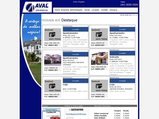 Thumbnail do site Aval Imveis