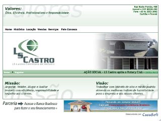 Thumbnail do site L. S. Castro - Corretora de Imveis