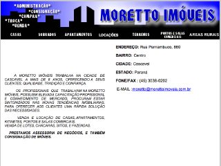 Thumbnail do site Moretto Imveis