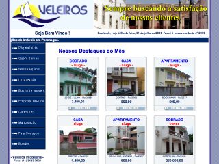 Thumbnail do site Veleiros Imveis