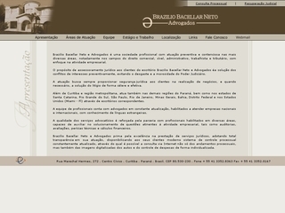 Thumbnail do site Brazilio Bacellar Neto & Advogados