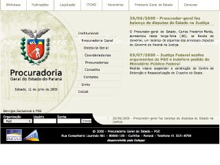 Thumbnail do site PGE - Procuradoria Geral do Paraná