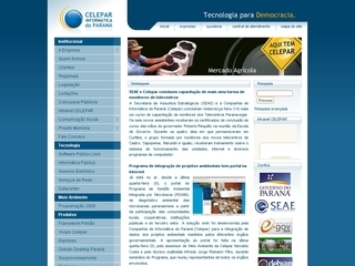 Thumbnail do site Companhia de Informtica do Paran - CELEPAR