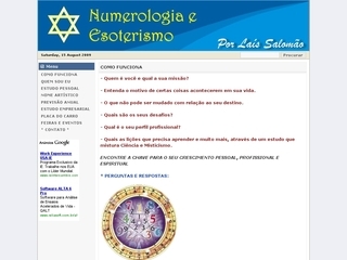 Thumbnail do site Numerologia e Esoterismo