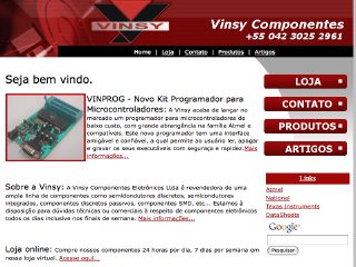 Thumbnail do site Componentes Eletrnicos Vinsy