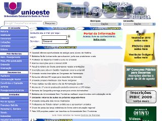 Thumbnail do site Unioeste - Universidade Estadual do Oeste do Paraná