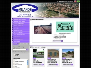 Thumbnail do site Milanos Incorporao e Empreendimentos Imobilirios