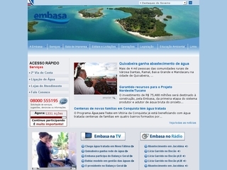 Thumbnail do site Embasa Emp. Bahiana de Águas e Saneamento