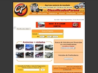 Thumbnail do site Classificados Paran - Carros - Motos - Caminhes
