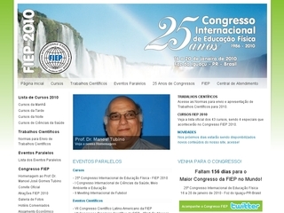 Thumbnail do site Congresso Internacional de Educao Fsica - FIEP 