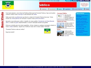 Thumbnail do site Prefeitura Municipal de Fernando Pedroza