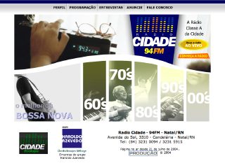 Thumbnail do site 94FM - Rdio Cidade - Natal/RN